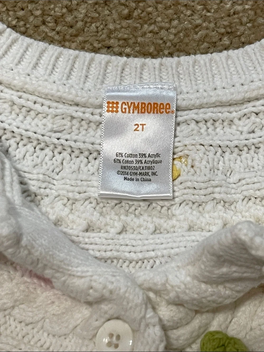 Gymboree cream knit